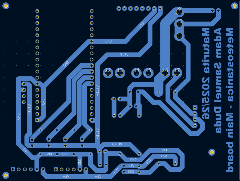 Plošný spoj spodok