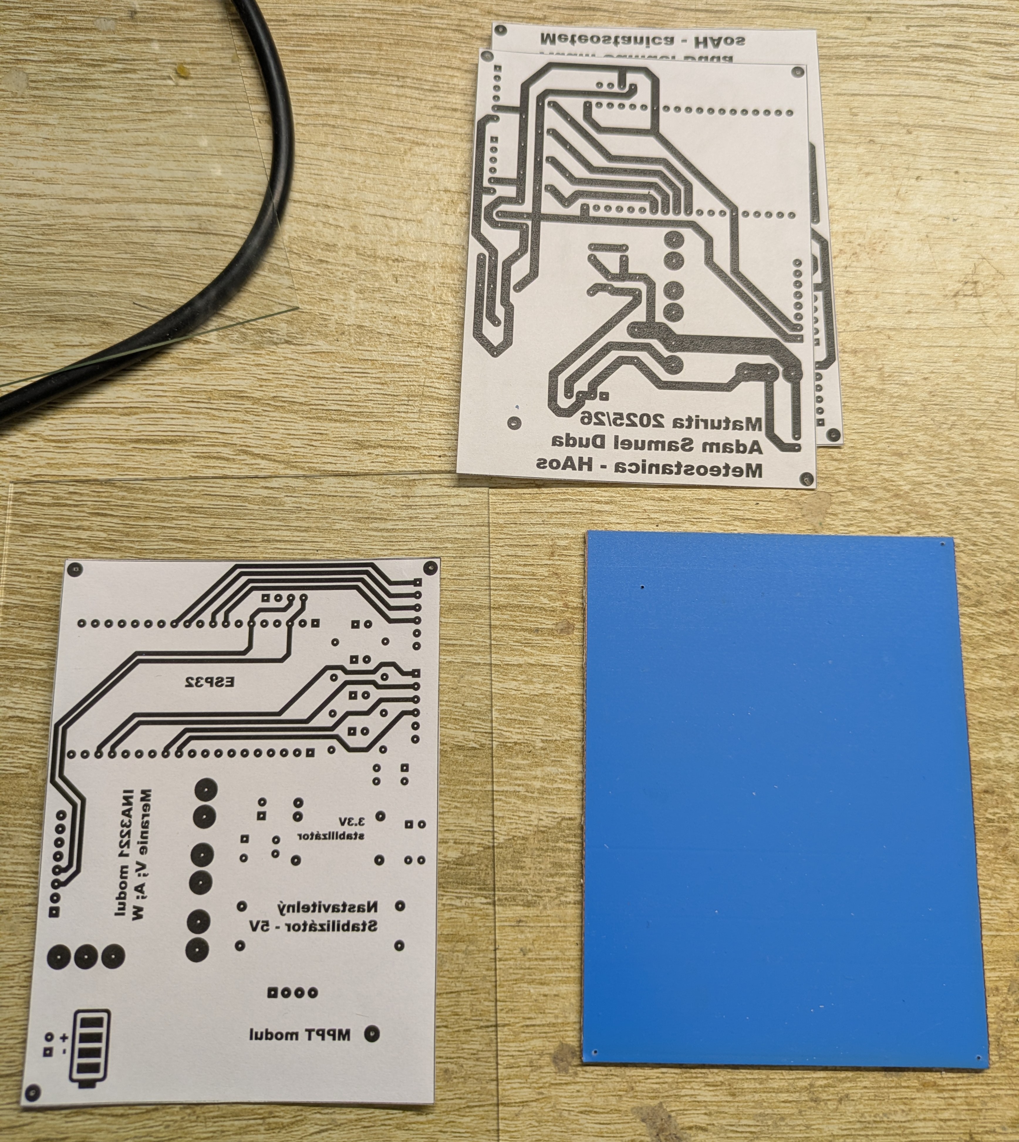 Plošný spoj nasvietenie