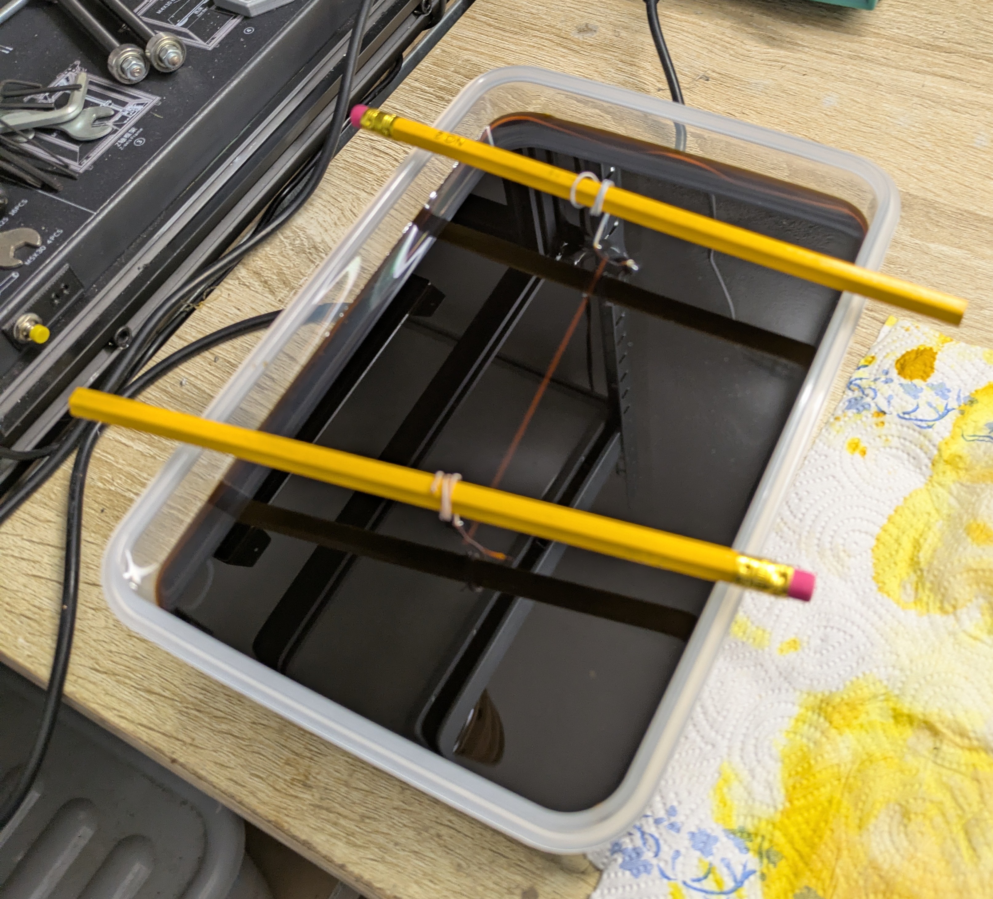 Plošný spoj leptanie